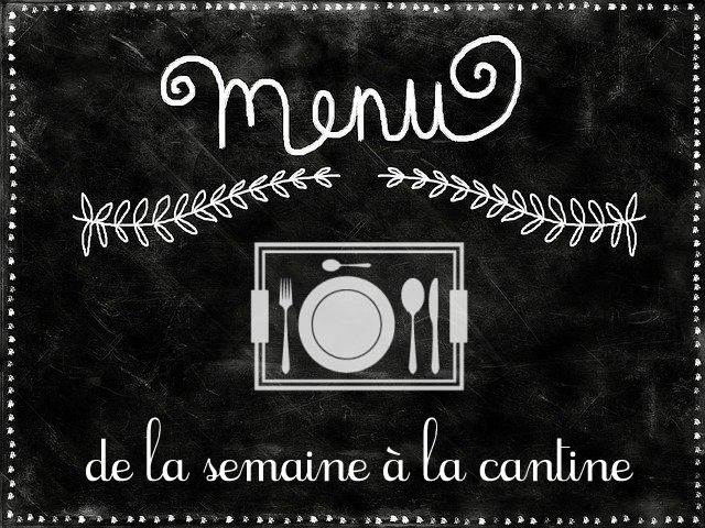 menu de la semaine à la cantine